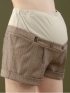 時尚經典棉質反摺孕婦短褲 1